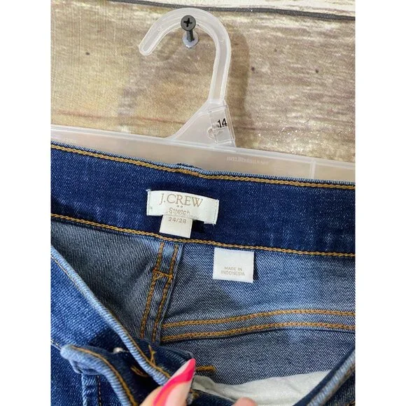 J.Crew Jeans Toothpick Skinny 24 x 28" Inseam Medium Blue Wash - Picture 4 of 5
